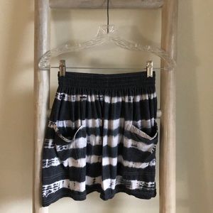 American Apparel Tie Dye Jersey Skirt with Pockets